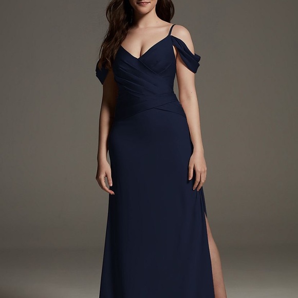 midnight blue evening gown